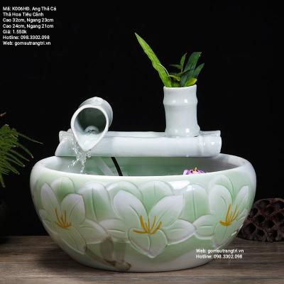 Ang Thả Cá, Thả Hoa Tiểu Cảnh - Trang Trí Phong Thủy Trong Nhà, Sân Vườn